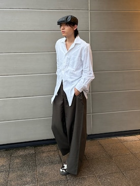 「アイテム（スラックス）」を使った、kenさん（メンズ・173cm）の春コーディネート