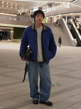 「アイテム（カーディガン/ボレロ）」を使った、kenさん（メンズ・173cm・20代）の冬コーディネート