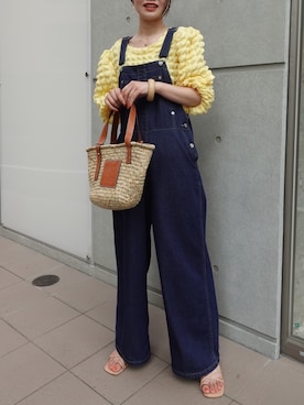 「コラボ」｜「アイテム（オールインワン・サロペット）」を使った、あかねさん（レディース・164cm）の夏コーディネート