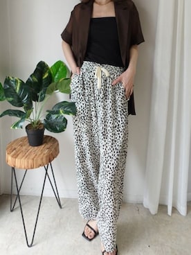 「レオパード柄」｜あかねさん（レディース・165cm）の春コーディネート