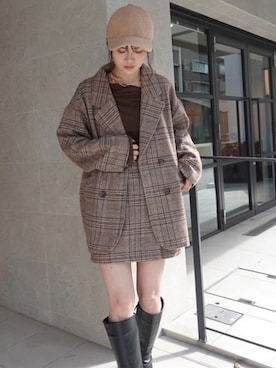 あかねさん（骨格ウェーブ・レディース・165cm）の秋コーディネート