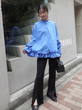 「CORNERS（コーナーズ）のアイテム」を使った、あかねさん（レディース・165cm）の秋コーディネート