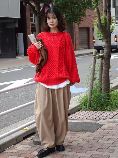 セール】ツイルサイドタックコクーンパンツ（チノパンツ