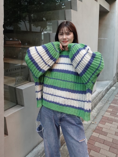 aclent マルチボーダールーズニット aclent マルチボーダールーズニット - メルカリ