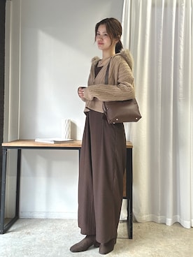 「CORNERS（コーナーズ）のアイテム（バッグ）」を使った、あかねさん（レディース・165cm）の秋コーディネート