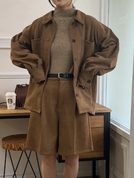 「CORNERS（コーナーズ）のアイテム（ショルダーバッグ）」を使った、あかねさん（レディース・164cm）の秋コーディネート