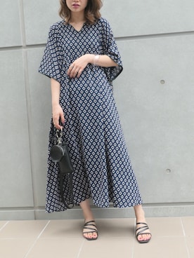 「CORNERS（コーナーズ）のアイテム（アクセサリー）」を使った、あかねさん（レディース・164cm）の夏コーディネート