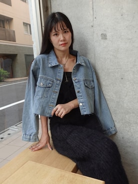 「初秋コーデ」｜「アイテム（ジャンパースカート）」を使った、あかねさん（レディース・164cm）の秋コーディネート