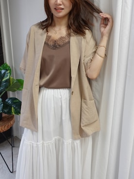 「CORNERS by KR（コーナーズバイケーアール）のアイテム」を使った、あかねさん（レディース・165cm）の夏コーディネート