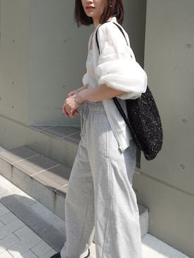 「ラフコーデ」｜「アイテム（ブルゾン）」を使った、あかねさん（レディース・164cm）の春コーディネート
