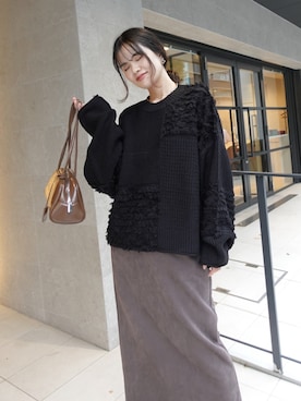 「アイテム（ハンドバッグ）」を使った、あかねさん（レディース・165cm）の秋コーディネート