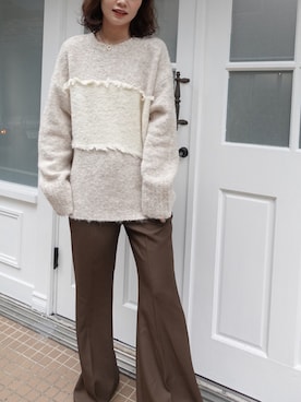 「CORNERS（コーナーズ）のアイテム」を使った、あかねさん（レディース・165cm）の秋コーディネート