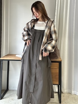 「CORNERS（コーナーズ）のアイテム（バッグ）」を使った、あかねさん（レディース・165cm）の秋コーディネート