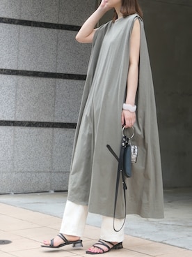 「CORNERS（コーナーズ）のアイテム（アクセサリー）」を使った、あかねさん（レディース・164cm）の夏コーディネート