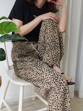 「レオパード柄」｜あかねさん（レディース・165cm）の春コーディネート