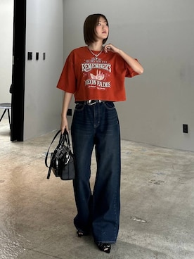 「PAGEBOY（ページボーイ）のアイテム（パンツ）」を使った、サエさん（レディース・159cm）の春コーディネート