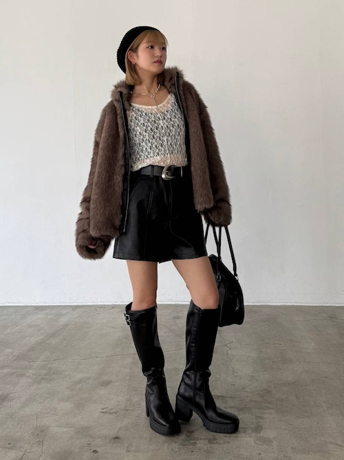 セール】ZIPUPキャットファーブルゾン（ブルゾン）｜PAGEBOY