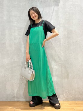 「PBLIM（ページボーイリム）のアイテム（ワンピース/ドレス）」を使った、サエさん（レディース・159cm）の夏コーディネート