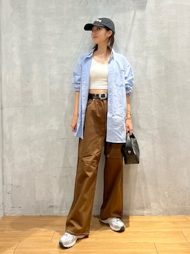 「PBLIM（ページボーイリム）のPAGEBOYLIM/カツラギスケーターパンツ（その他パンツ）」を使った、サエさん（レディース・159cm）の夏コーディネート