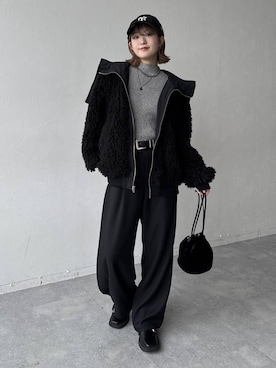 「アイテム（ブルゾン）」を使った、サエさん（レディース・159cm・20代）の秋コーディネート