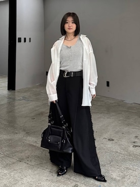 「PAGEBOY（ページボーイ）のアイテム（パンツ）」を使った、サエさん（レディース・159cm）の春コーディネート