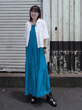 「PAGEBOY（ページボーイ）のアイテム（サンダル）」を使った、サエさん（レディース・159cm）の春コーディネート