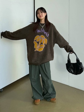 「PBLIM（ページボーイリム）のアイテム」を使った、サエさん（レディース・159cm）の秋コーディネート