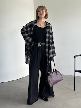 「アイテム（スウェットパンツ）」を使った、サエさん（レディース・159cm・20代）の夏コーディネート