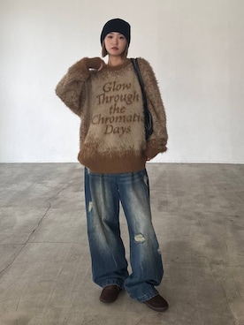 「アイテム（ニットキャップ/ビーニー）」を使った、サエさん（レディース・159cm・20代）の秋コーディネート