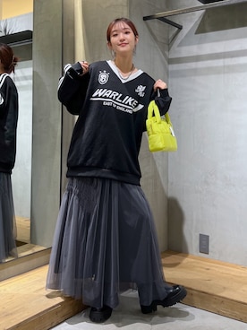 「アイテム（その他トップス）」を使った、サエさん（レディース・159cm）の秋コーディネート