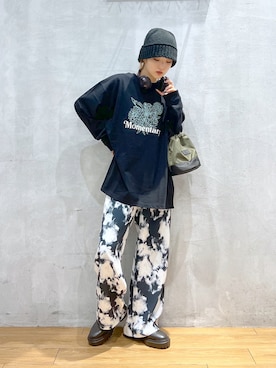 「PBLIM（ページボーイリム）のアイテム（ブーツ）」を使った、サエさん（レディース・159cm）の秋コーディネート