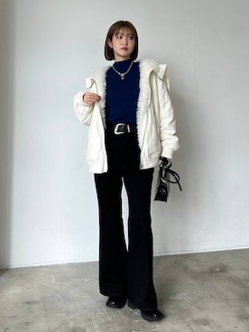 「アイテム（ブルゾン）」を使った、サエさん（レディース・159cm・20代）の秋コーディネート