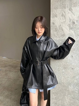 「PAGEBOY（ページボーイ）のアイテム（ジャケット/アウター）」を使った、サエさん（レディース・159cm）の春コーディネート