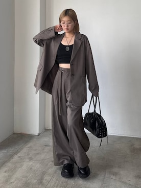 「アイテム（ブーツ）」を使った、サエさん（レディース・159cm）の夏コーディネート
