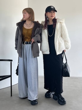 「アイテム（ブルゾン）」を使った、サエさん（レディース・159cm・20代）の夏コーディネート