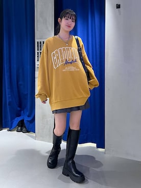 「アイテム（スウェット）」を使った、サエさん（レディース・159cm・20代）の夏コーディネート