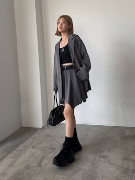 「アイテム（スカート）」を使った、サエさん（レディース・159cm）の夏コーディネート
