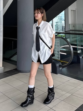 「アイテム（フォーマルスーツ/小物）」を使った、サエさん（レディース・159cm）の春コーディネート