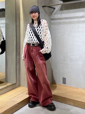 サエさんの「ラインソールローファー」を使ったコーディネート