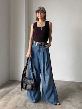 「PAGEBOY（ページボーイ）のアイテム」を使った、サエさん（レディース・159cm）の夏コーディネート