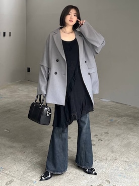 「PAGEBOY（ページボーイ）のアイテム（パンツ）」を使った、サエさん（レディース・159cm）の春コーディネート