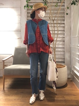 「chocolates（チョコラテス）のアイテム」を使った、MAKIさん（レディース・155cm）の春コーディネート