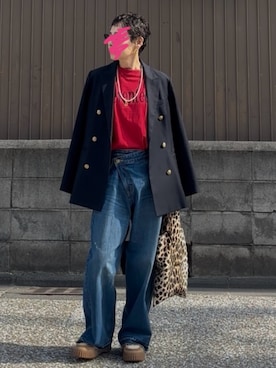 「アイテム（バッグ）」を使った、MAKIさん（レディース・154cm）の秋コーディネート