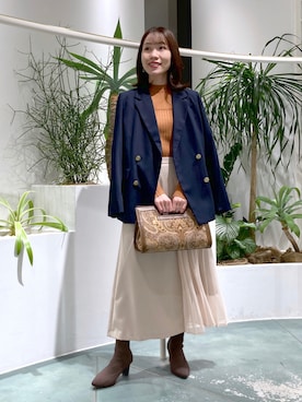 「andemiu」｜「アイテム（その他アウター）」を使った、nabeさん（レディース・160cm）の秋コーディネート