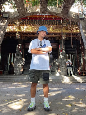 「Pilgrim（ピルグリム）のアイテム」を使った、阿傑さん（メンズ・173cm）の冬コーディネート