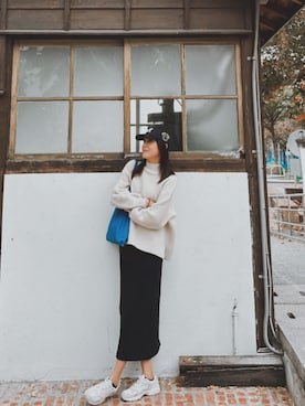 「アイテム（帽子）」を使った、Chiu Chiu Liさん（レディース・168cm・40代）の春コーディネート