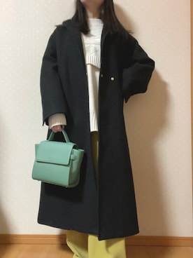 「BEAUTY&YOUTH UNITED ARROWS」｜「アイテム（チェスターコート）」を使った、ﾕｲﾅさん（レディース・150cm）の冬コーディネート