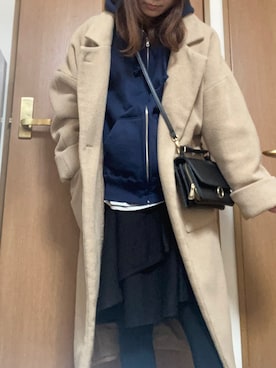 「EMODA（エモダ）のアイテム（その他アウター）」を使った、なーさん（レディース・163cm）の冬コーディネート