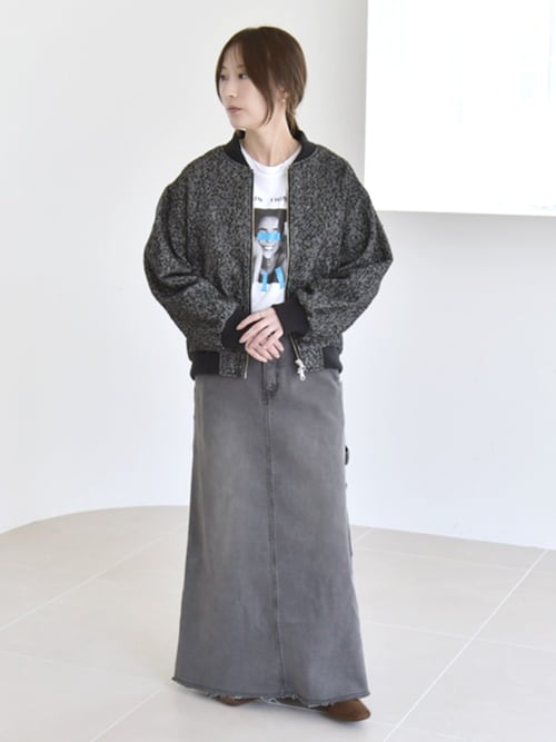 セール】quaranciel: ツイード ダブル ジップ ブルゾン（ブルゾン