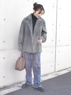 「SHIPS」｜穂坂さん（レディース・156cm）の秋コーディネート